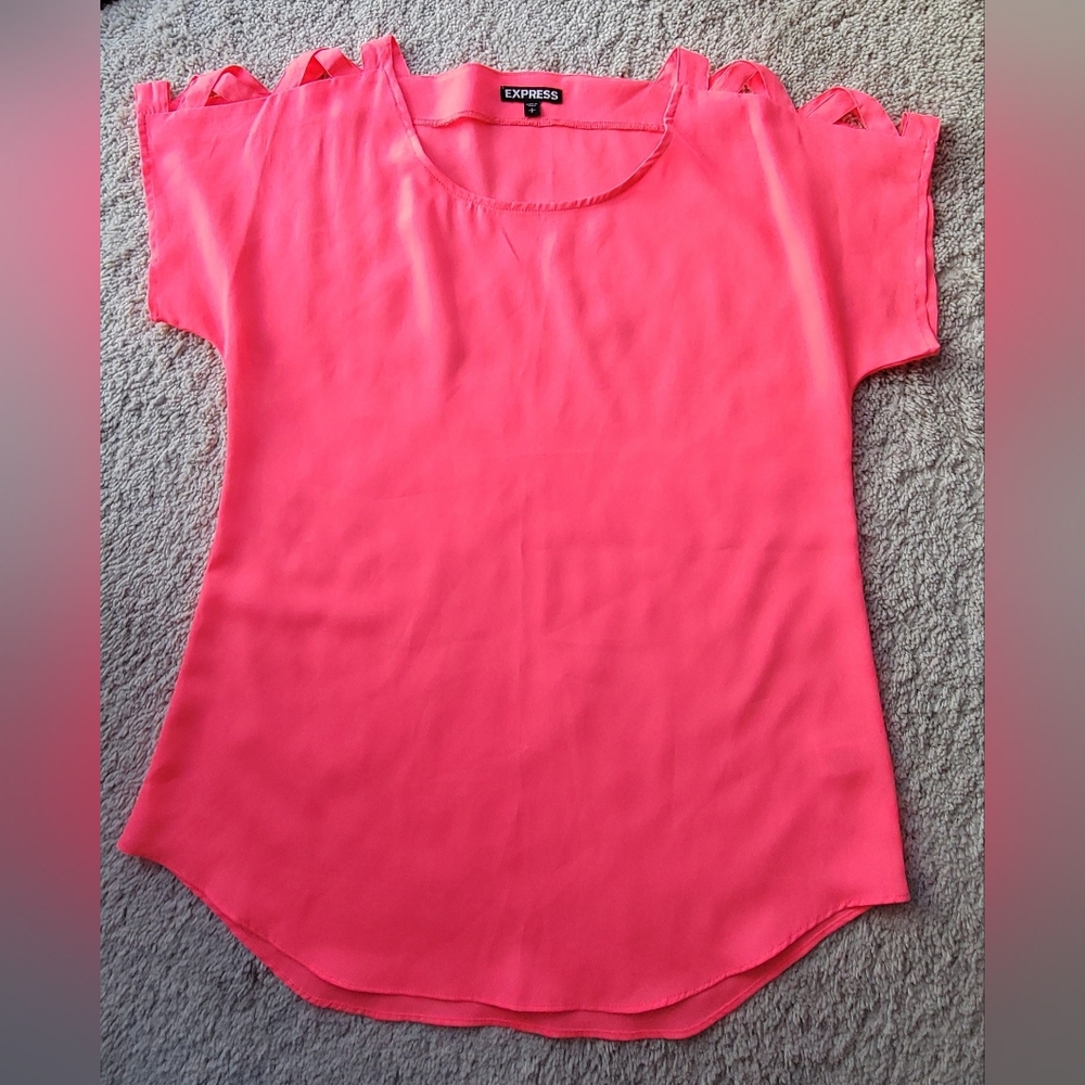 Express Women's Vibrant Coral Blouse